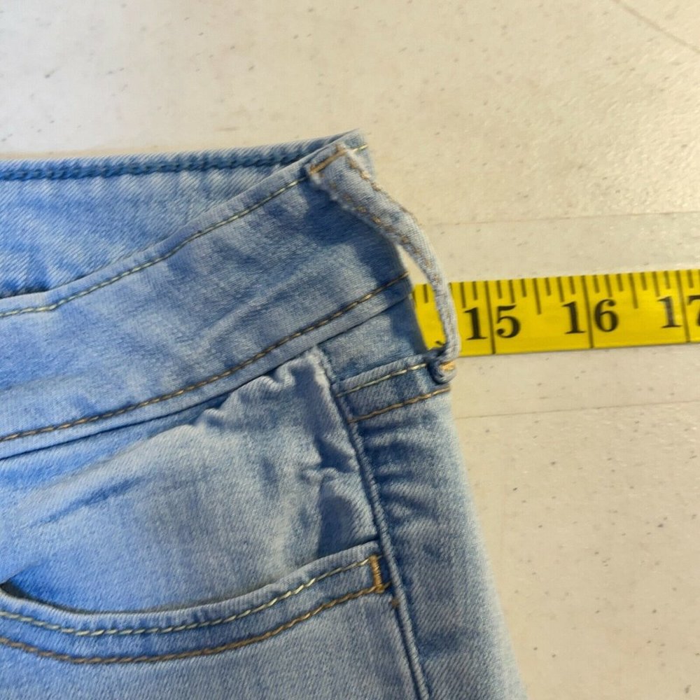 Hollister Womens Blue Flat Front Stretch Denim Super Skinny Jeans Size 3R 26X31 - Picture 7 of 10